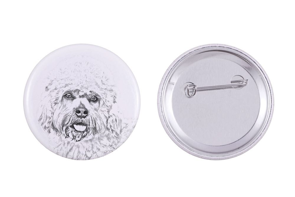 Dandie Dinmont Terrier przypinka z psem duża Art-Dog