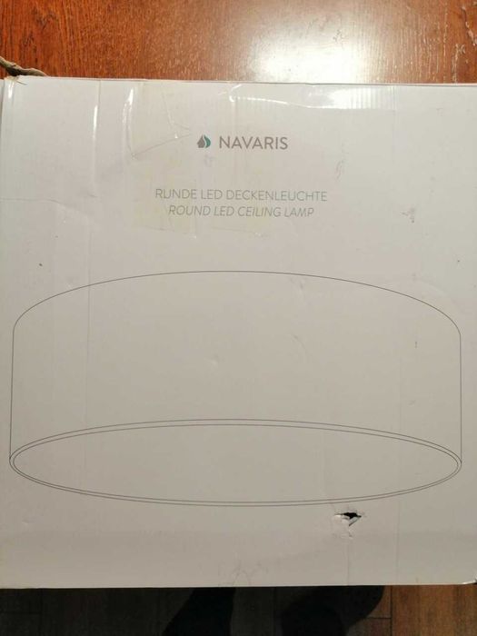 Lampa sufitowa okrągła 40 cm LED z pilotem Navaris