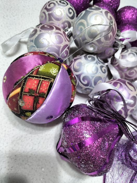 Conjunto Natal roxo/lilás