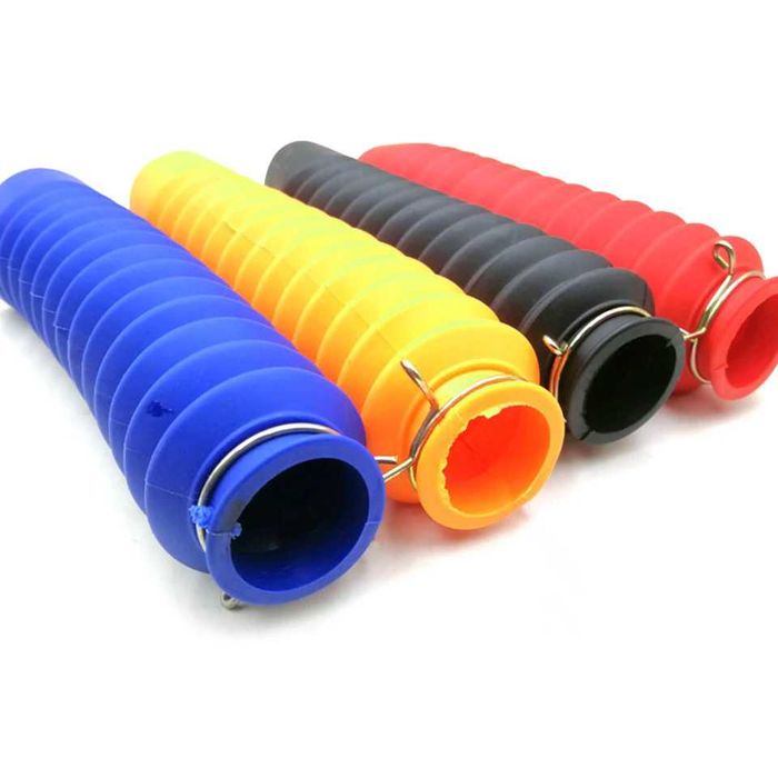 Par foles protetor bainhas borracha moto cafe racer