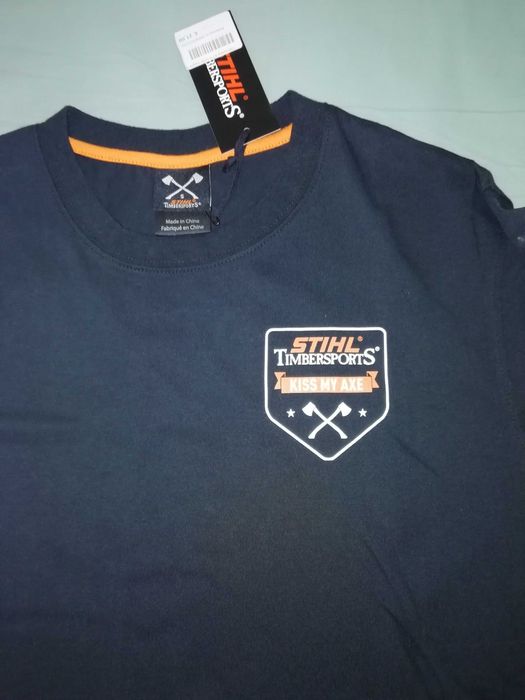T-Shirt Stihl Timbersports Kiss My Axe Nova Com Etiqueta Tam. S
