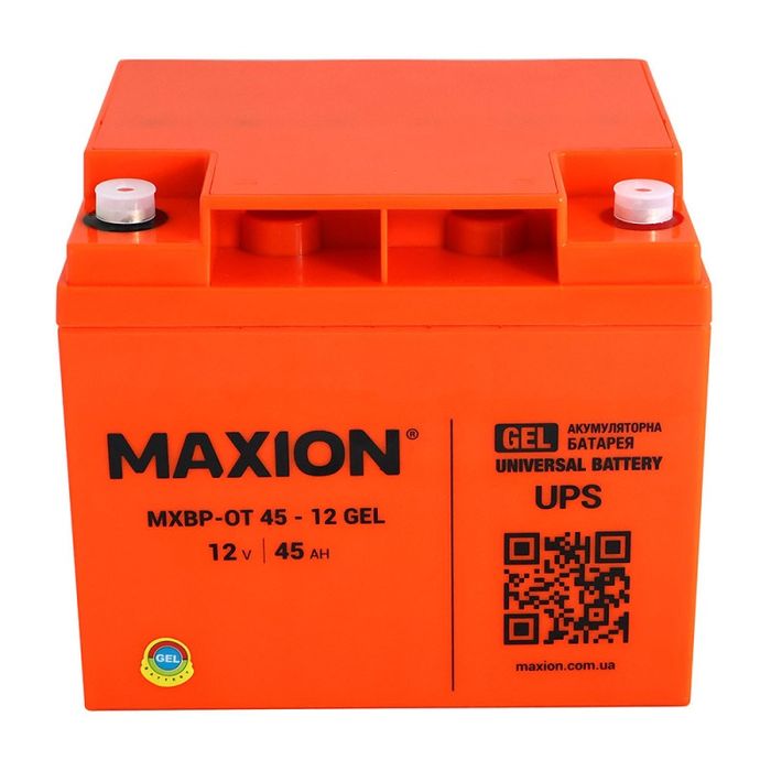 Акомулятор гелевий 12V MAXION 45A