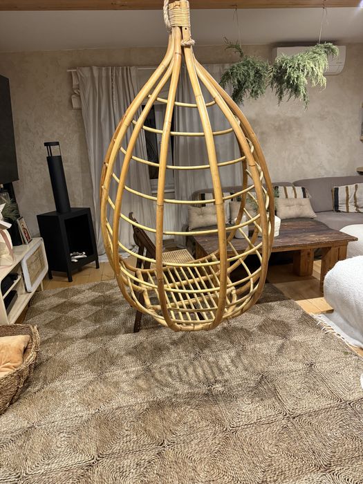 Rattanowa huśtawka fotel