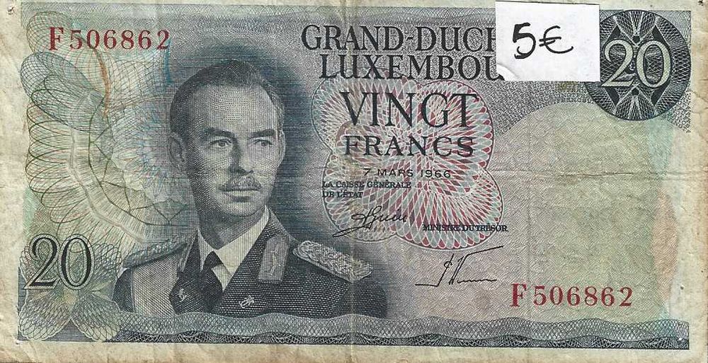 Notas antigas - Luxemburgo