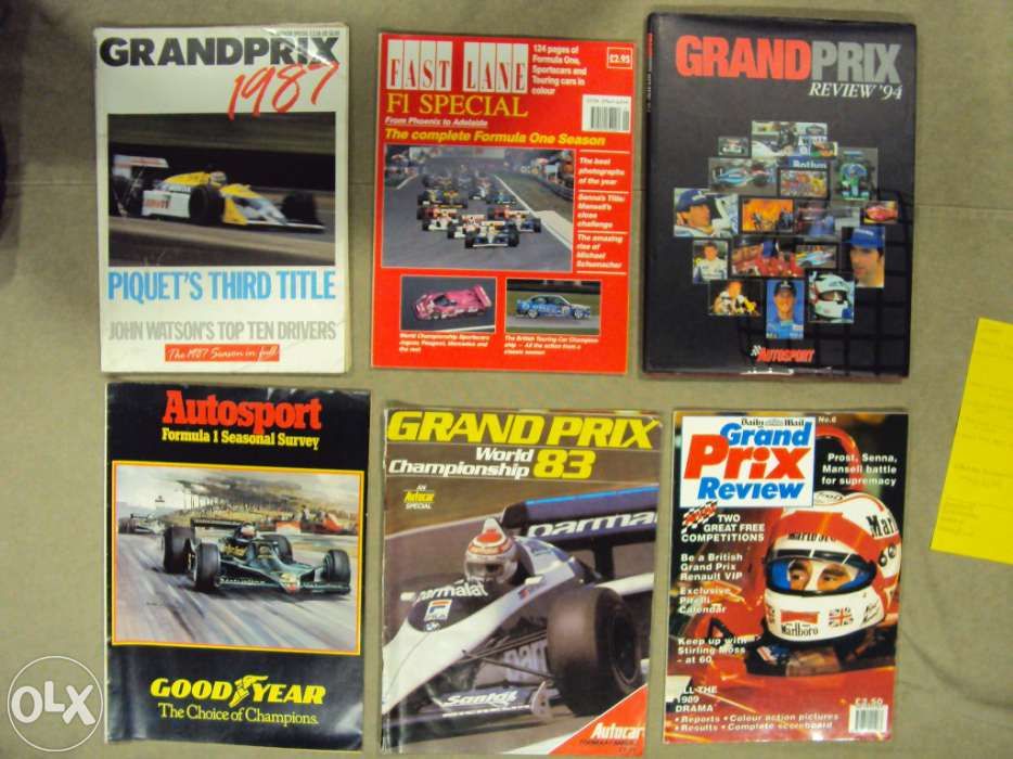 12 Revistas e livros F1 / Formula 1
