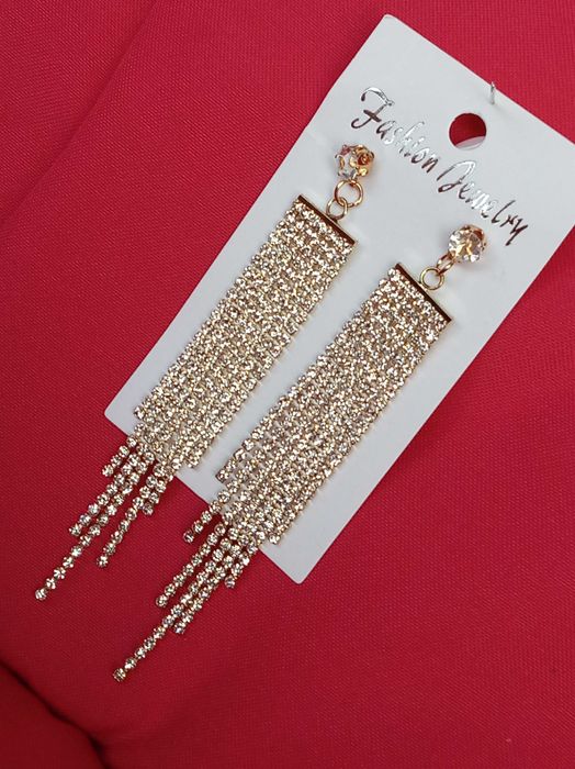 Złote kolczyki z cyrkoniami