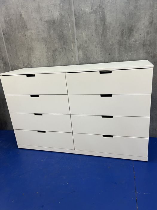 Biała komoda ikea Nordli 8 szuflad w dobrym stanie z dostawą