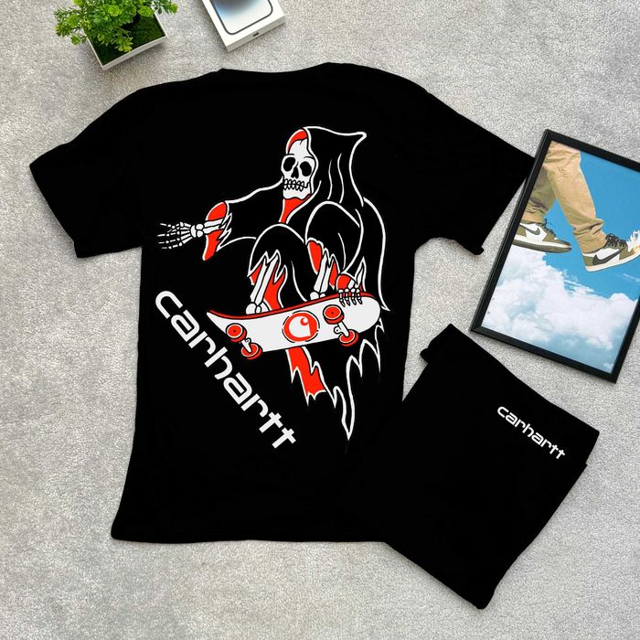 Кархарт Мужская Футболка | Grim Reaper Большой Принт | CARHARTT