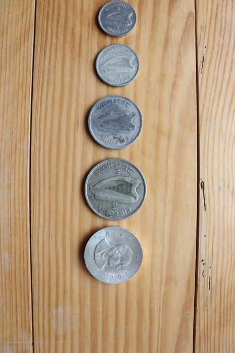 Série Completa de Moedas Irlandesas Pré-Decimais