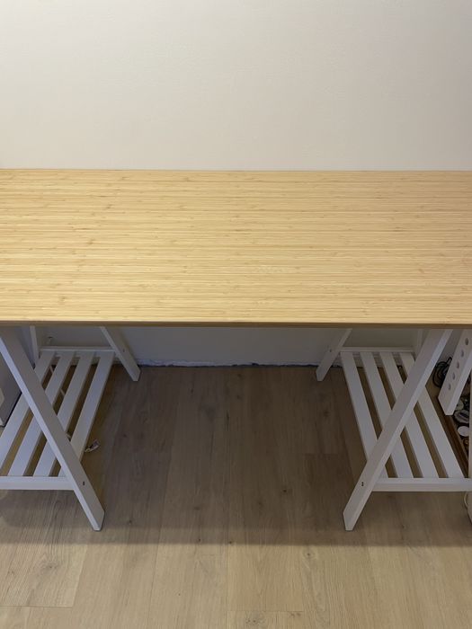IKEA - biurko bambus anfallare/mittback 140cm stan bdb