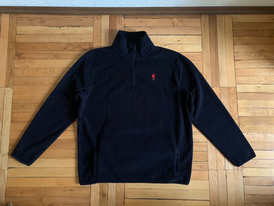 Шикарная мужская футбольная флисовая кофта FC Liverpool Zip Fleece