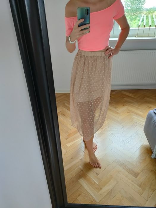 Spódnica midi koronka