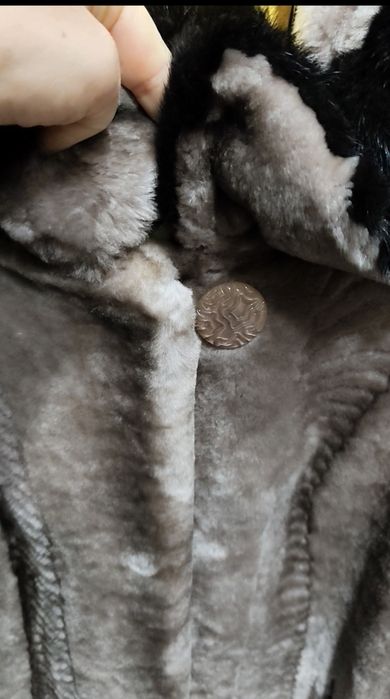 Шуба нова, мутон, цигейка, капюшон, норка, 52-54,