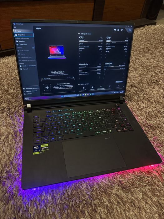 ASUS ROG Strix SCAR 16 — RTX 5090 | Ultra 9 | 64GB RAM | 2TB SSD | 240Hz (Fatura & Garantia)