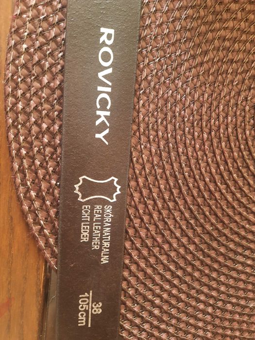 Pasek męski ciemny brązowy, bardzo elegancki!