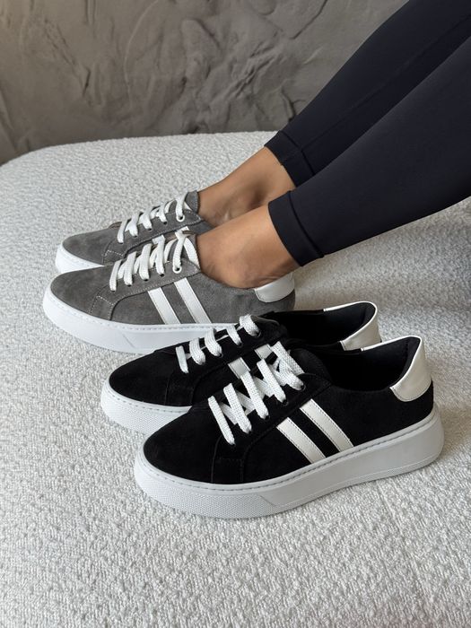 Кеди з натуральної замші