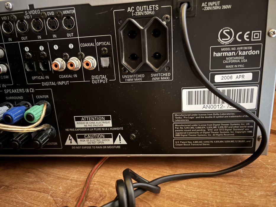 Sistema de som harman kardon e colunas sony