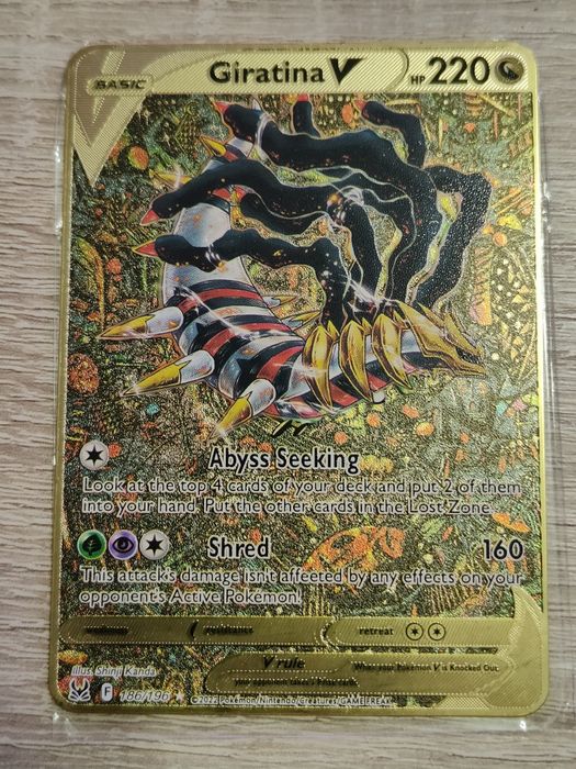 Karta Pokemon Metalowa Złota Giratina