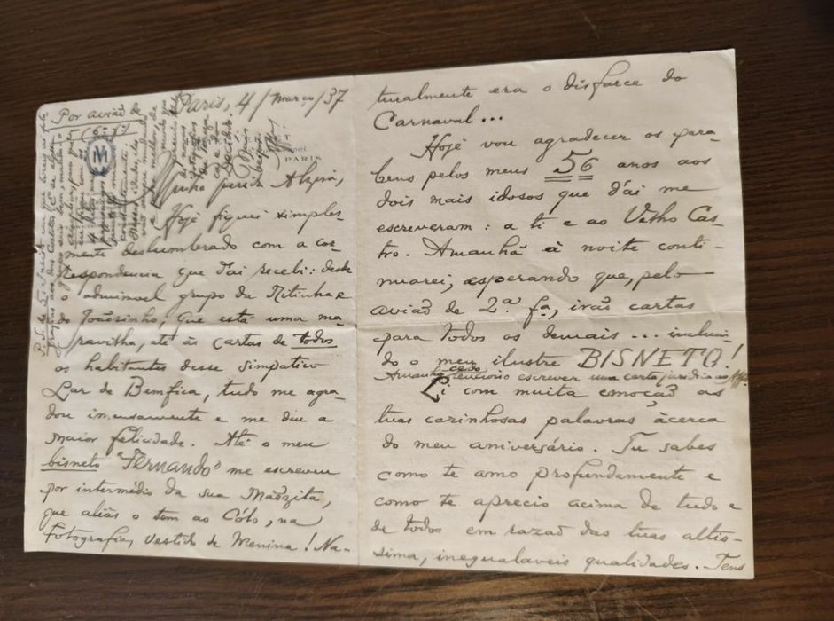 Manuscritos de Amor, 1937 Paris, entre Alzira e Affonso.