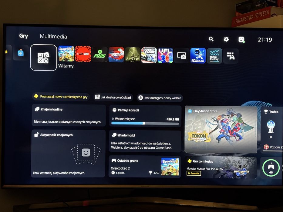 PS5 Playstation 5 1TB SSD z napędem i dwoma padami