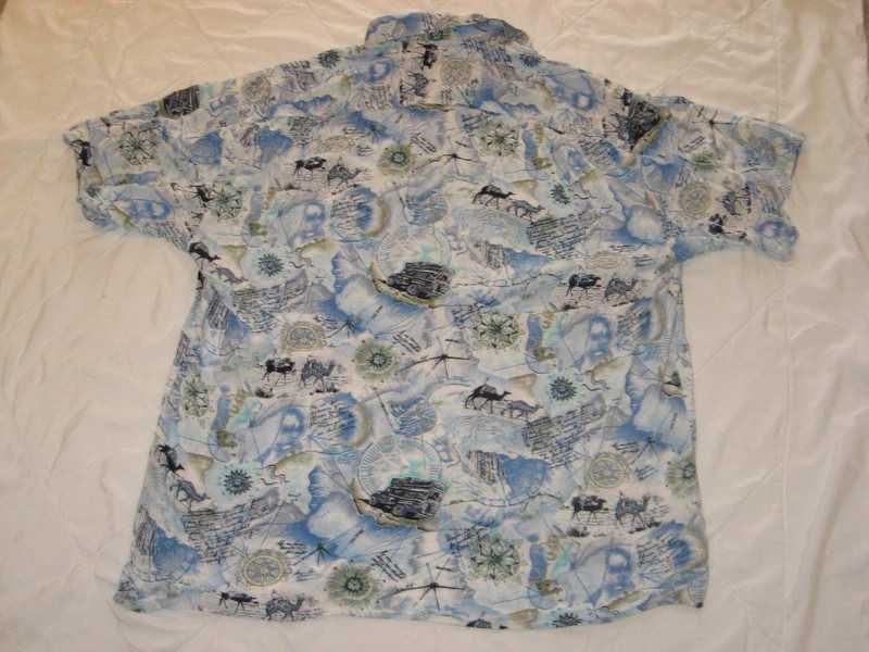 Koszula hawajska hawajka lekka na lato pustynia samochód wielbłąd duża