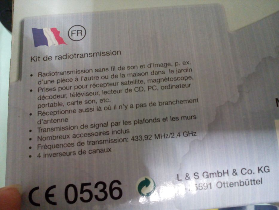 Transmissor receptor-videoaudio Welltech s-fios