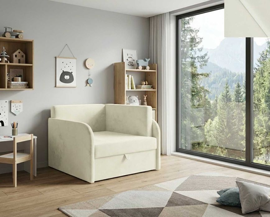 Łóżko dziecięce Franek rozkładane tapczan sofa WELUR poduszka gratis