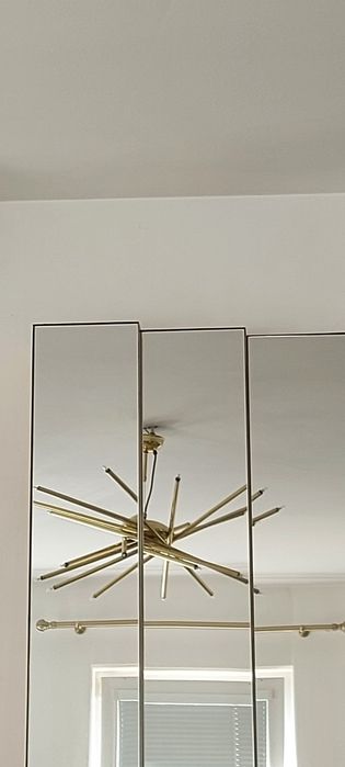 Lampa ,promienista , żyrandol,  złota,  posh , glamour , modern design