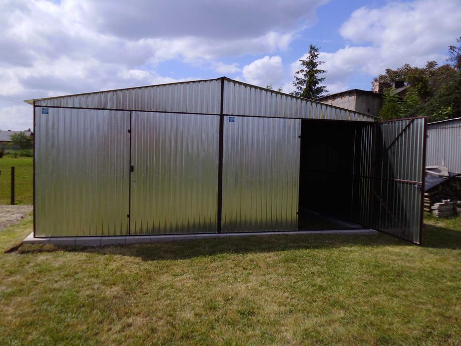 Garaż blaszany 6x6 ocynk