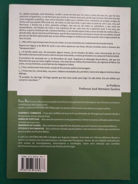 José Maria Hermano Baptista, Um Herói na Grande Guerra