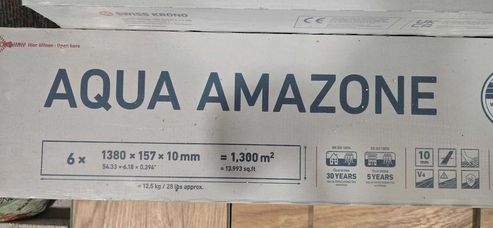 Nowe panele wodoodporne Kronotex Aqua Amazone Jasny Dąb 10mm – 8 paczek