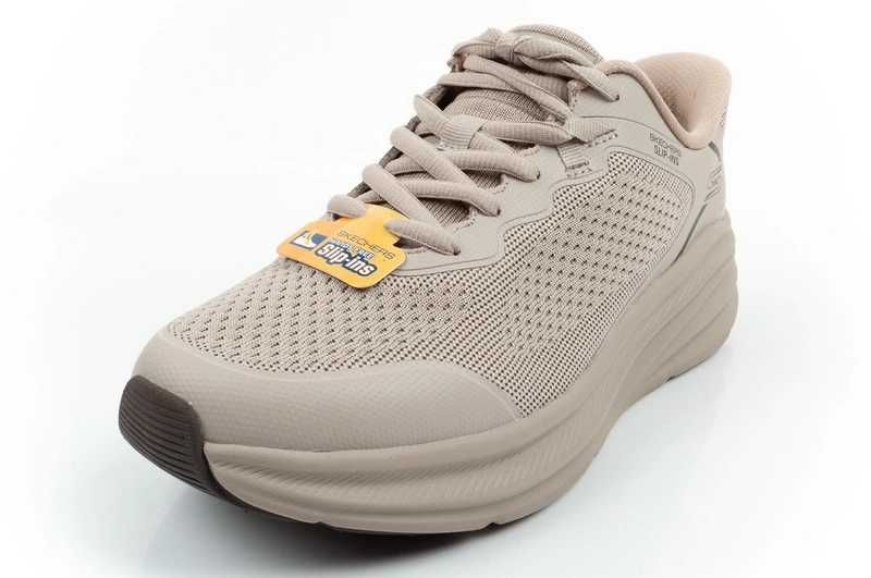 Skechers buty sportowe sneakersy męskie Bobs Skillz beżowe SLIP-INS