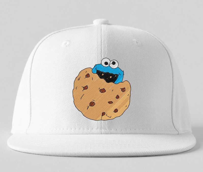 Nowa Czapka Snapback Ciasteczkowy Potwór Cookie Ulica Sezamkowa Haft