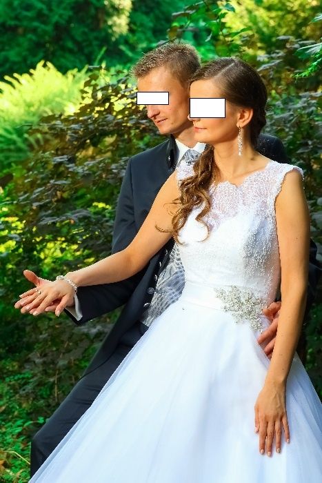 suknia ślubna biała typ Księżniczki