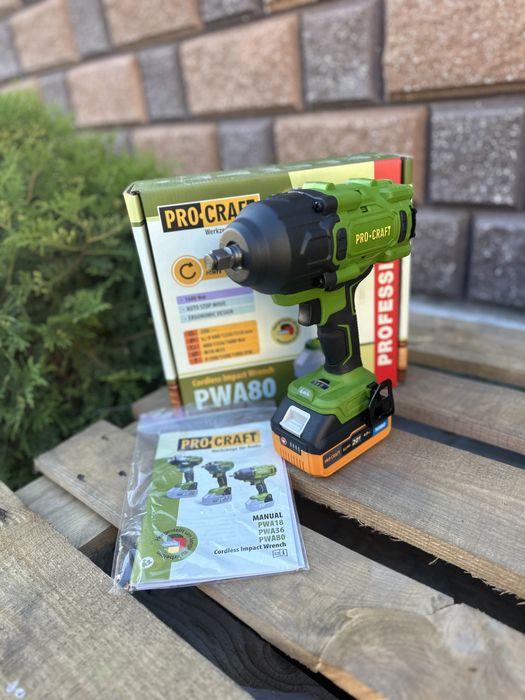 Акумуляторний гайковерт Procraft Pwa 80 (1600Нм)+ Подарунок