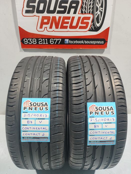 2 pneus semi novos 215-40R17 Continental - Oferta dos Portes