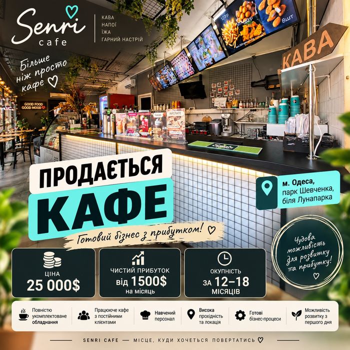 Бизнес, действующее кафе