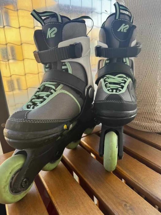 Rolki K2 Velocity Junior G - regulowane 32-37. Ochraniacze gratis.