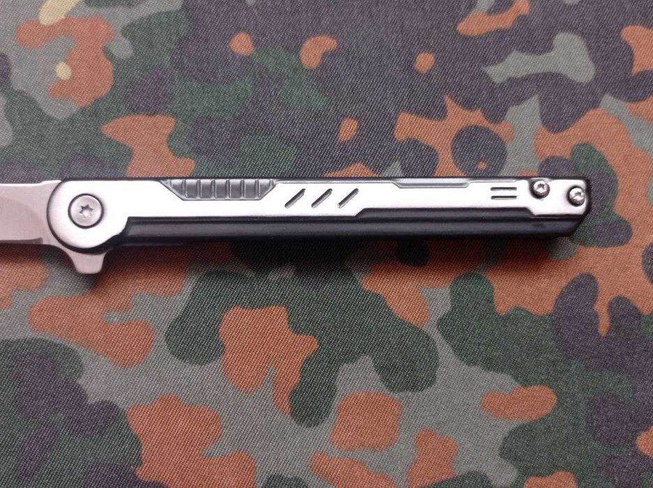 Складний викидний ніж M390 Flipper Tanto Сталь 21.5см + чехол екошкіра