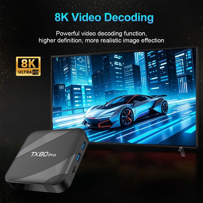 Android 15 на  8/128 Gb Смарт Приставка TX-80 Pro Smart Box Tv  8k xiaomi x96