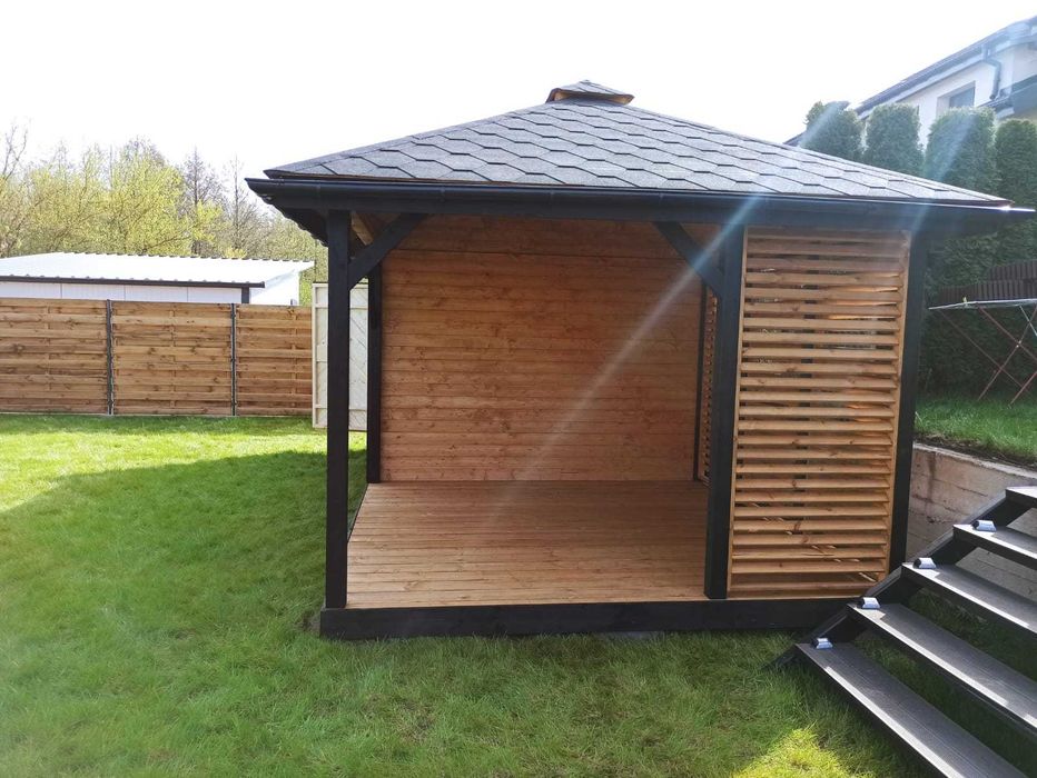 Domek ogrodowy letniskowy  drewniany "DUBAJ" 6x3 Black Edition!