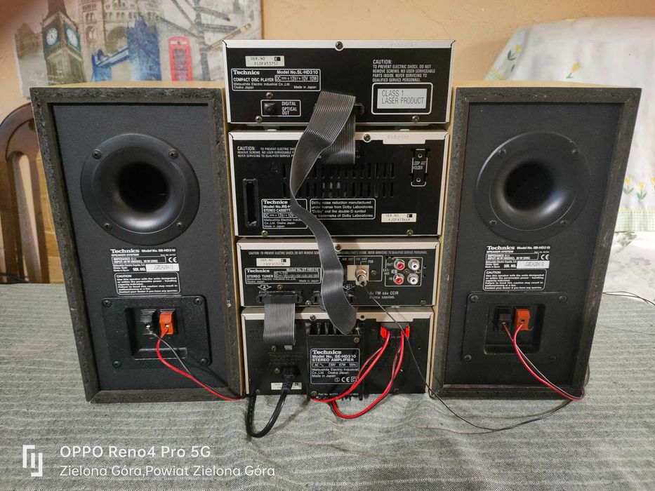 TECHNICS 100% Sprawny Mini Zestaw Audio Stereo Seria HD310 brak pilota