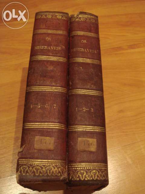 Livro antigo 1ª ediÇao vitor hugo - oa miseraveis  1863