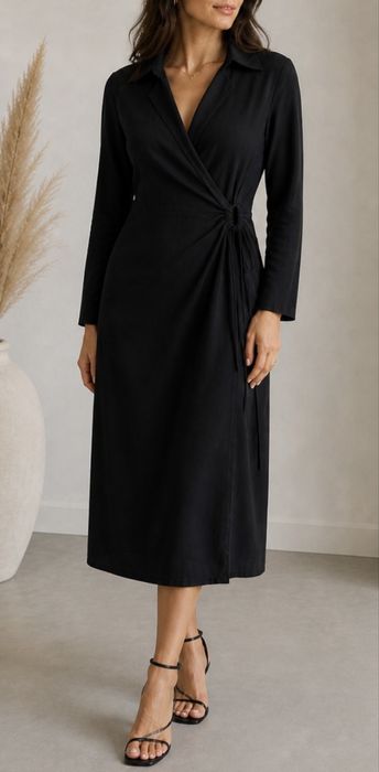Czarna sukienka midi Mango  M