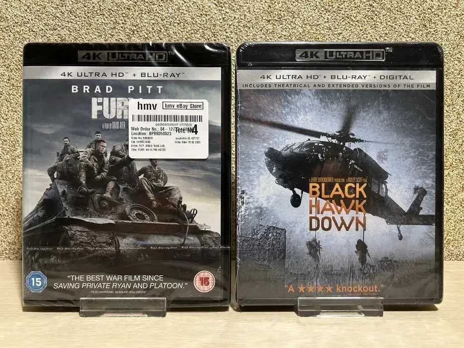 4K UHD Blu-ray Плохие парни 1-3 /Ярость/ Черный ястреб /Звезда родилась/Джерри Магуайер/Филадельфия