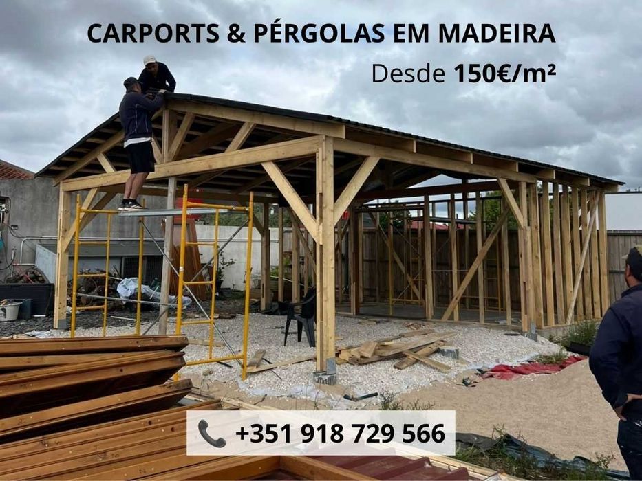 Carports e Pérgolas em Madeira | Desde 150€/m²