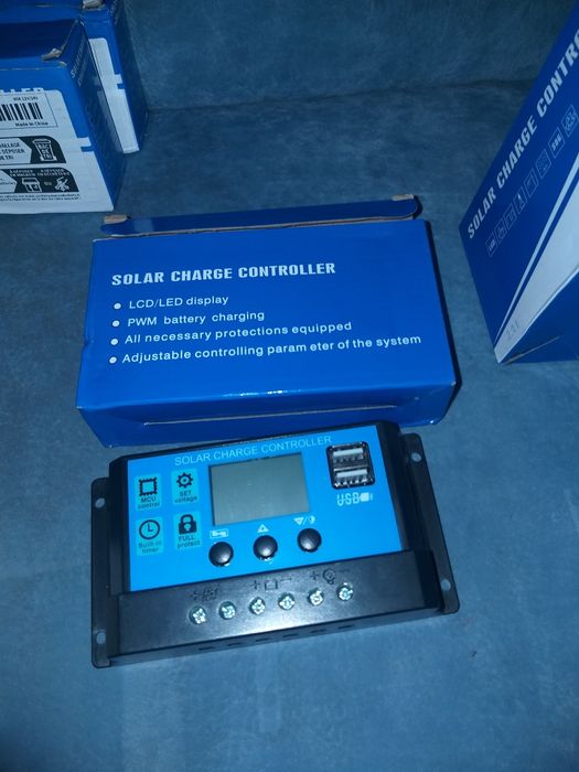 Контроллер заряда 10А и Солнечная панель 42х28см с усб