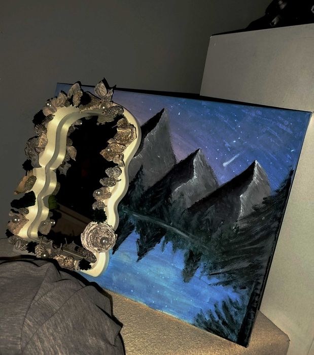 Obraz z lustrem, handmade