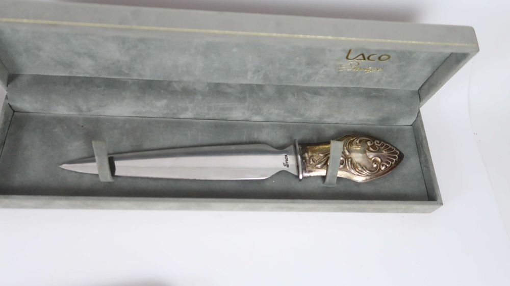 Conjunto de 3 abre cartas com cabos em prata