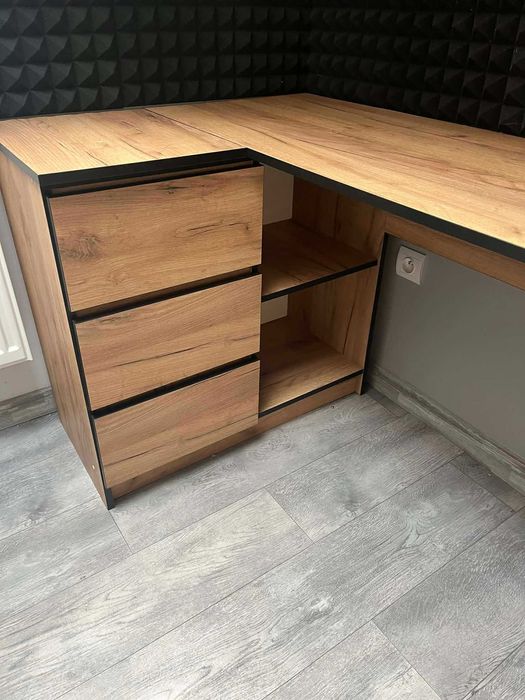 Biurko narożne drewno